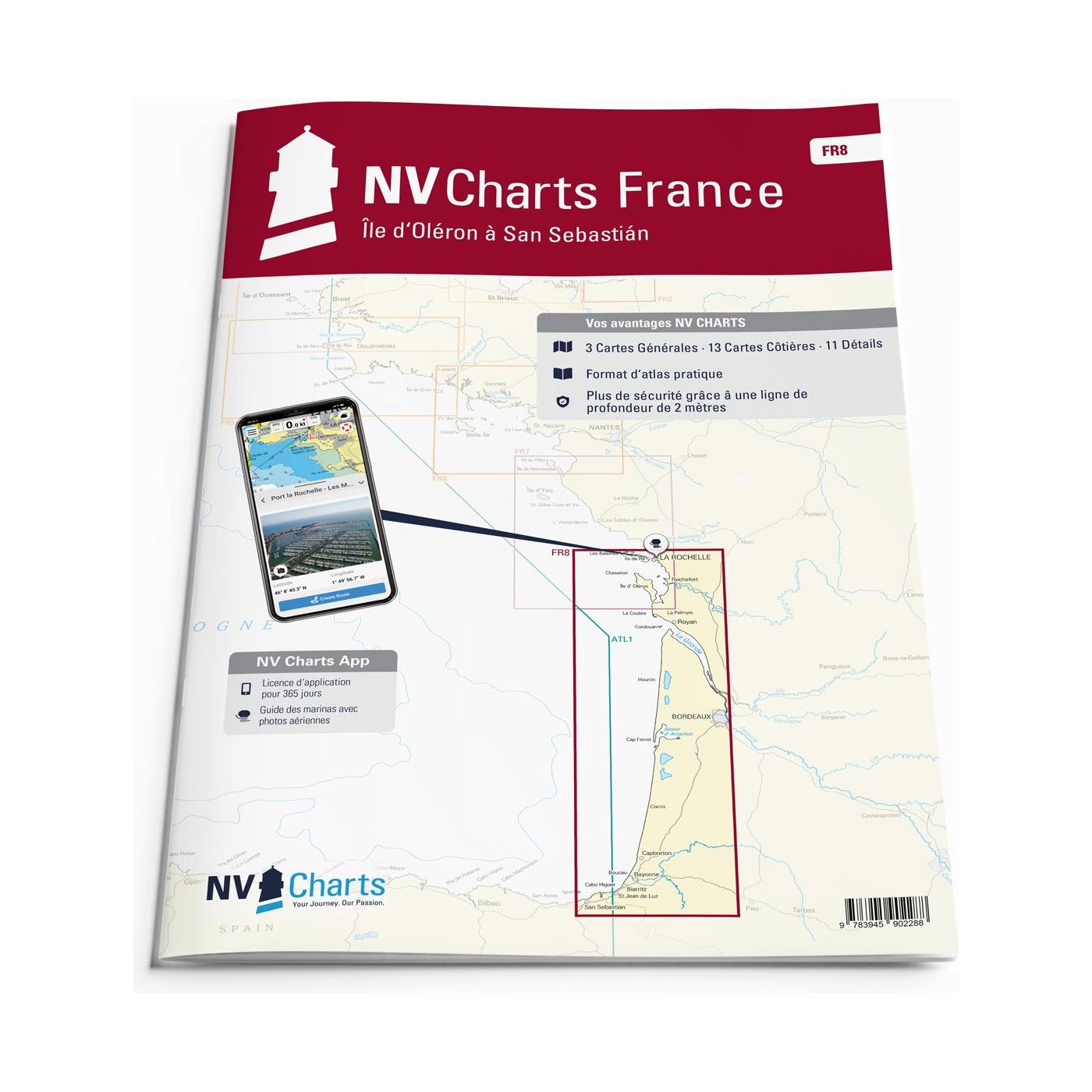 NV Atlas France - FR8 - Île d'Oléron à San Sebastian - Bordeaux