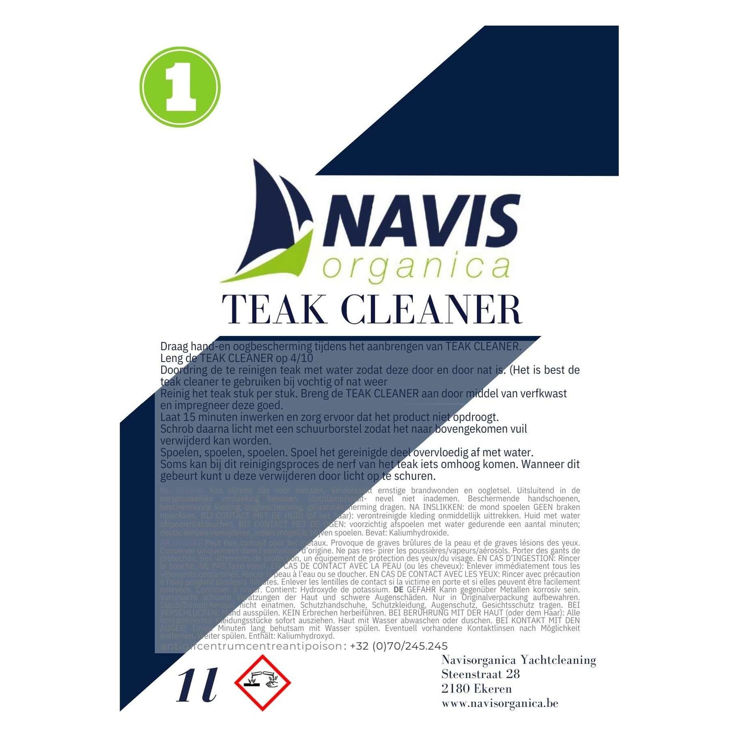 Teak Cleaner 1  1L- Navis Organica